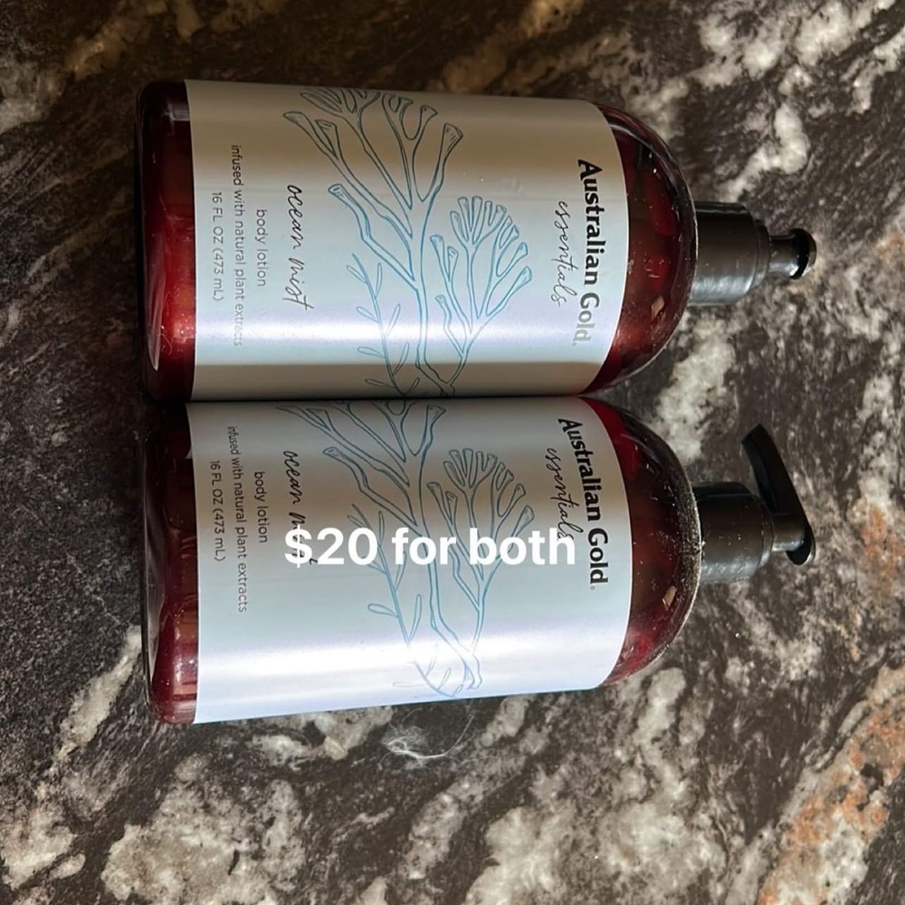 Two bottles of body lotion